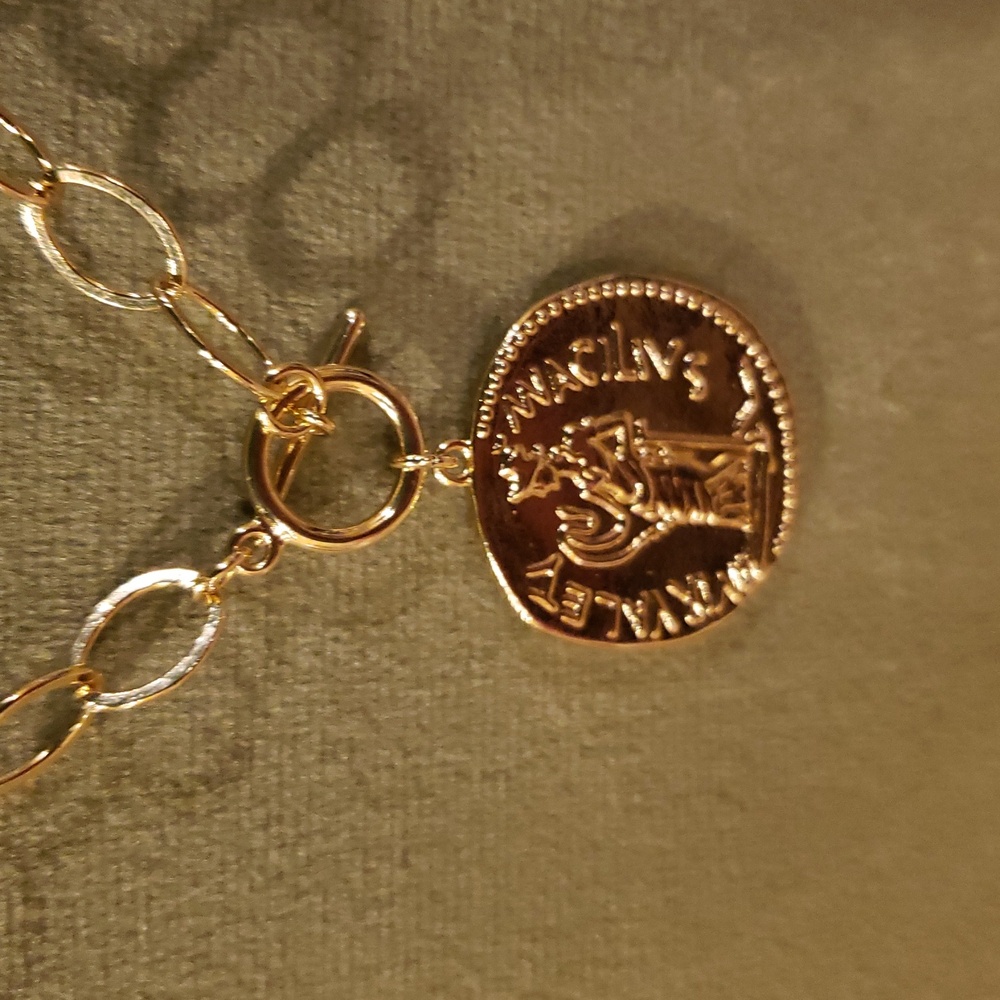 Coin Medallion Pendant Necklace w/ Gold Chain & Dusty! - Picture 7 of 7